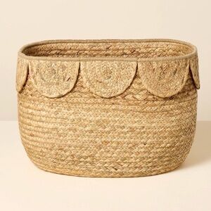 Natural Woven Scalloped Storage Basket Hearth & Hand with Magnolia